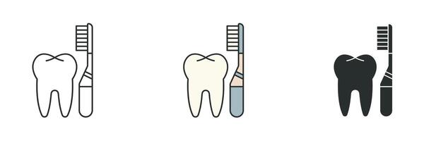 tandborste ikon. medicinsk eller sjukvård tema symbol illustration isolerat på vit bakgrund vektor