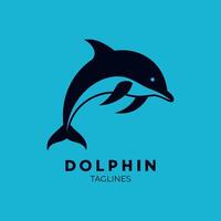 ein süß Delfin Logo vektor