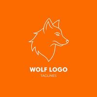 ein glatt Wolf Logo vektor