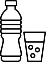 Flasche trinken Symbol Symbol Bild. Illustration von das trinken Wasser Flasche Glas Design Bild vektor