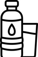 Flasche trinken Symbol Symbol Bild. Illustration von das trinken Wasser Flasche Glas Design Bild vektor