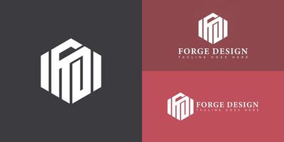 abstrakt Initiale Hexagon Brief fd oder df Logo im Weiß Farbe isoliert auf mehrere Hintergrund Farben. das Logo ist geeignet zum Software Konstruktion Technologie Unternehmen Logo Design Inspiration Vorlagen vektor