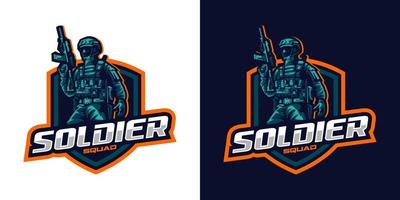 Esports-Logo für Soldaten vektor