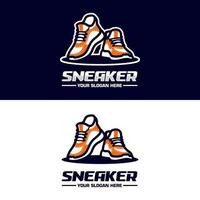 sneaker logotyp vektor