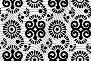 nahtloses Muster im ethnischen Stil, Stammesmotive. aztekischer Textildruck. perfekt für Website-Hintergründe, Geschenkpapier und Stoffdesign. Vektor-Illustration in Schwarz-Weiß-Farbe vektor