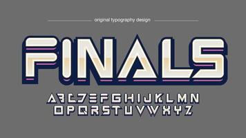 lätt guld metallic 3d abstrakt futuristisk sport spel typografi vektor