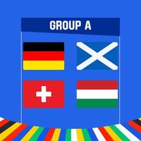 uefa Euro 2024 Fußball Gruppe a. vektor