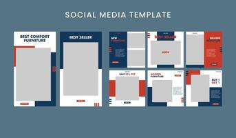 social media posta mall design för befordran. företag illustration. vektor
