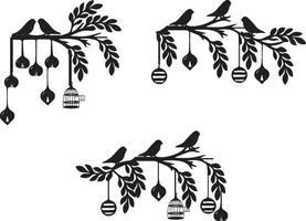 fliegend Herde von Vögel Flug Vogel Silhouetten isoliert schwarz Tauben oder Möwen Sammlung vektor