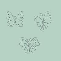 en teckning av fjärilar med fjärilar på den vektor