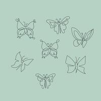ein Zeichnung von Schmetterlinge mit Schmetterlinge auf es vektor
