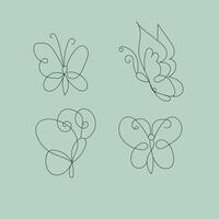 ein Zeichnung von Schmetterlinge mit Schmetterlinge auf es vektor
