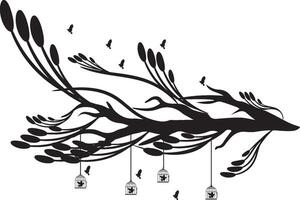 fågel silhuett illustration vektor