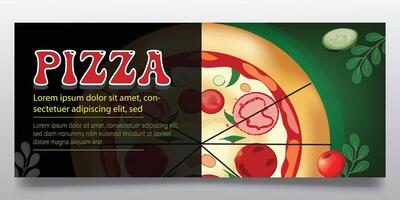 Pizza und schnell Essen Banner Design vektor