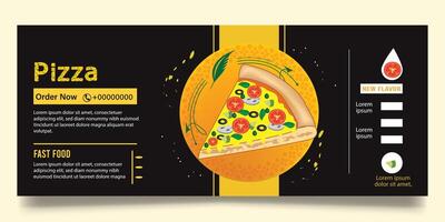 Pizza und schnell Essen Banner Design vektor