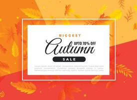 Herbst Verkauf Banner mit Werbung Einzelheiten vektor