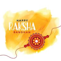 Lycklig Raksha bandhan vattenfärg bakgrund vektor