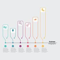 Infografiken, Grafiken. Präsentation. Geschäft Konzept, Diagramm, Schritte, Verfahren. Infografik Daten Visualisierung. Anfang Vorlage vektor