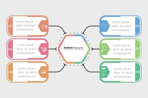 Infografiken, Grafiken. Präsentation. Geschäft Konzept, Diagramm, Schritte, Verfahren. Infografik Daten Visualisierung. Anfang Vorlage vektor