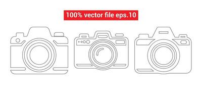 Illustration von ein Kamera Symbol. Zeichen und Symbol zum ein Foto Kamera. Symbol zum Fotografie vektor