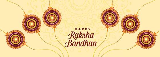 indisch Raksha Bandhan Urlaub Banner Design vektor