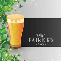 Bier Glas st Patricks Tag Hintergrund vektor