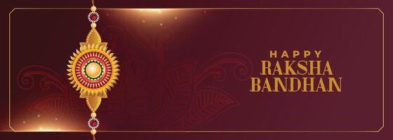 traditionell Raksha Bandhan Festival Banner Design vektor