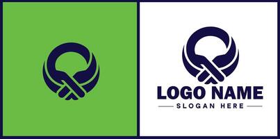 Handschlag Logo Symbol zum Geschäft Marke App Symbol Deal Menschen Freundschaft Partnerschaft Zusammenarbeit vektor