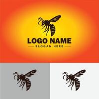 Hornisse Biene Logo Symbol zum Geschäft Marke App Symbol Hornisse Biene Logo Vorlage vektor
