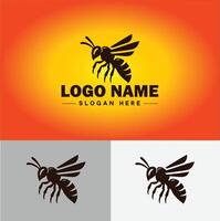 Hornisse Biene Logo Symbol zum Geschäft Marke App Symbol Hornisse Biene Logo Vorlage vektor