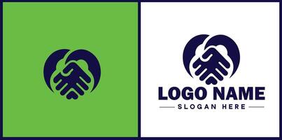 handslag logotyp ikon för företag varumärke app ikon handla människor vänskap partnerskap samarbete vektor