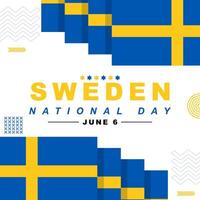 Sverige nationell dag bakgrund vektor