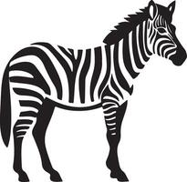 Zebra Silhouette Illustration Weiß Hintergrund vektor