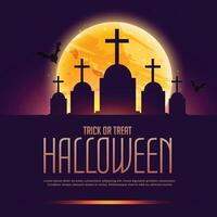 Halloween Grab Poster mit Mond vektor