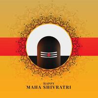 maha Shivratri Gruß mit Herr Shiva zittern vektor