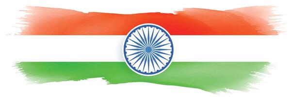 indisk flagga tillverkad med vattenfärg vektor