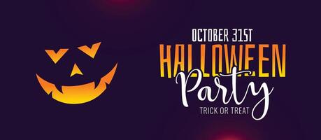 unheimlich Halloween Party Feier Banner Design vektor