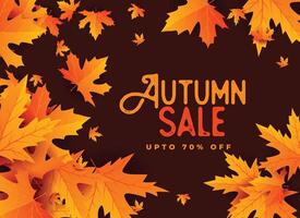 Herbst Verkauf Banner Design mit Blätter vektor