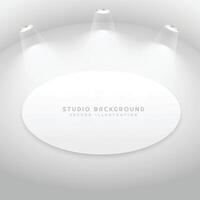 Studio Zimmer mit Oval Bild Rahmen vektor
