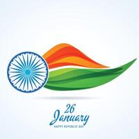 elegant indisk Lycklig republik dag bakgrund design vektor