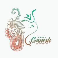 kreativ Ganesha ji Design zum glücklich Ganesh Chaturthi vektor