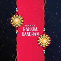 Lycklig Raksha bandhan festival skön hälsning vektor