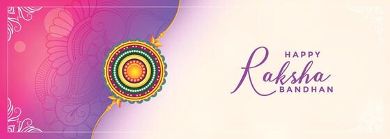 Lycklig Raksha bandhan indisk festival baner design vektor