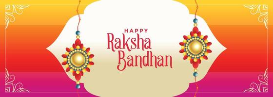 indisch Festival von Raksha Bandhan Banner Design vektor