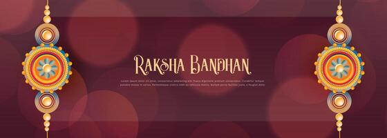 traditionell indisch Raksha Bandhan Festival Banner Design vektor