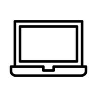Laptop Symbol oder Logo Illustration Gliederung schwarz Stil vektor
