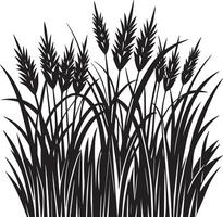 Gras Silhouette Illustration schwarz und Weiß Illustration vektor