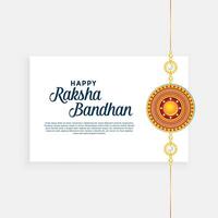 Raksha Bandhan Festival Hintergrund mit golden Rakhi Armband vektor