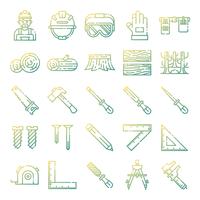 Tischler Icons Pack vektor