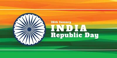 indisch Flagge Banner zum Republik Tag vektor